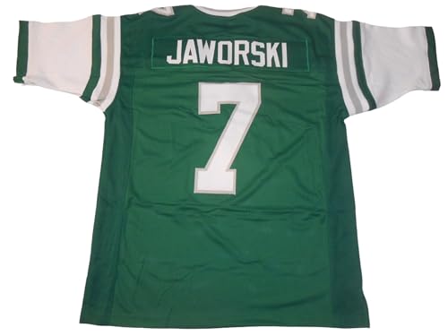 Generic Ron Jaworski Jersey Stitched Green Custom Football New No Brand/Logos (US, Alpha, X-Large, Regular, Regular, Green)