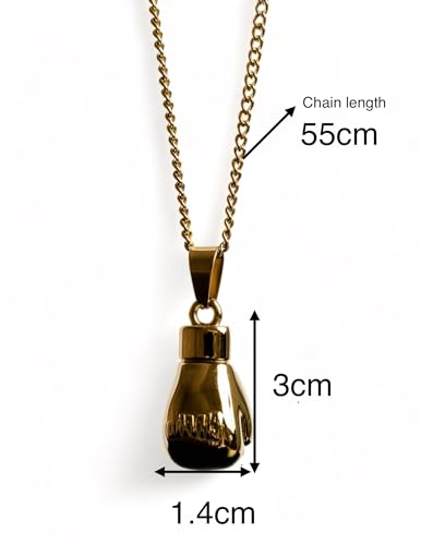 Golden Boxing Glove Pendant Necklace - For Men and Women4
