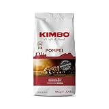 Kimbo, Pompei, Le meraviglie del Gusto, 4 Kg Caffè in Grani, Miscela Corposa, Intensità 12/13, Tostatura Scura, 4 Pack da un Kg