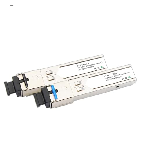 EDSJTZRSQ SFP 10G 10/20/40/60KM SFP Module SM SC 1270/1330nm Single Mode Single Fiber Optic Module Compatible with Switch(1 Pair 40km)