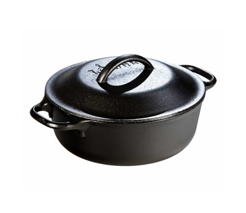 Lodge 8in Cast Iron Serving Pot Pre-Seasoned 2-Quart