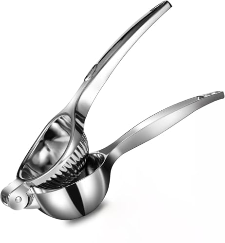 Metal Lemon Squeezer - Handheld Lemon Juicer Squeezer - Easy to Use Citrus Juicer - Manual Press for Extracting the Most Juice Possible - Extracts Every Last Drop