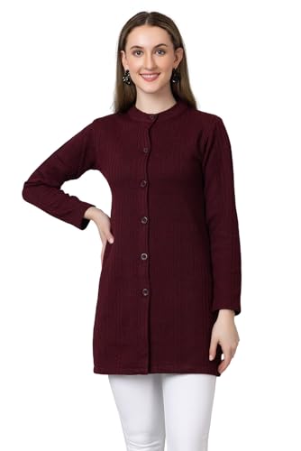 Image of HIFZAA Womens Woolen Long Cardigan Sweater for Women Winter wear for Ladies M to 4XL