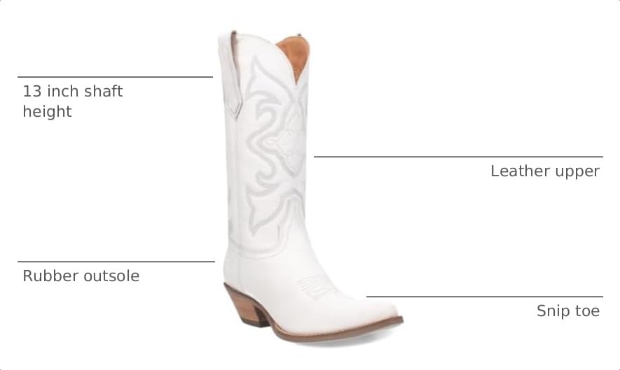 Image of Dingo Womens Out West Embroidered Snip Toe Casual Boots Mid Calf Mid Heel 2-3 inch