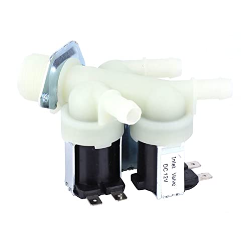 ADBWEKKF G3/4 DC12V Solenoid Valve Plastic Normally Closed 1 in 3 Valve Out for Industrial Equipment Household Appliances