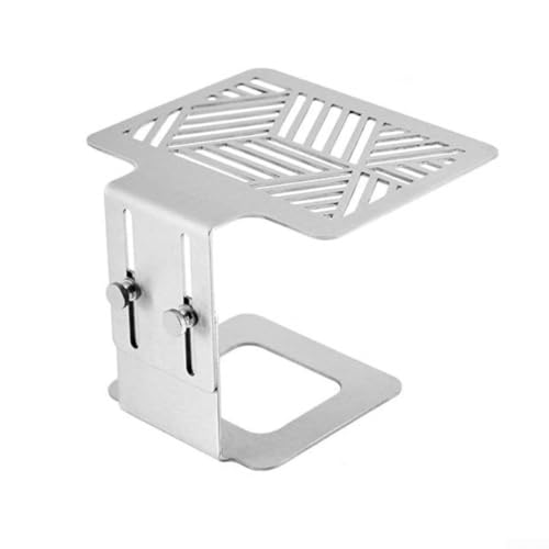 FACULX Estante de pesaje de café ajustable para fácil preparación de café espresso y protección de escala (plata)