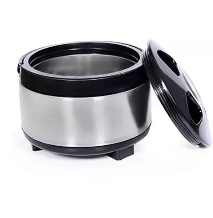 RK Creations Stainless Steel Solid Thermoware Casserole Hot Pot for Meal chapati Curry roti (2500 ML)
