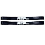 REP Fitness Short Resistance Bands for Strength and Conditioning. Black X-Light Band Pair. 25-65lbs Resistance, 12' Length, 0.85” Wide