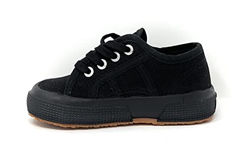 Superga 2750 JCOT Classic Sneaker, Zapatillas Unisex niños, Full Black, 23 EU Cover