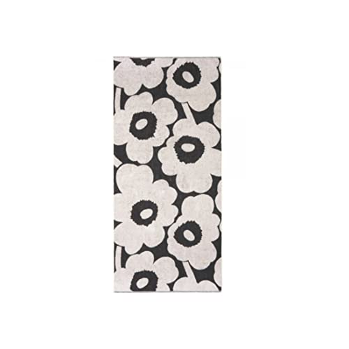 Marimekko - Badetuch, Duschtuch - Unikko - Baumwolle - Farbe: Charcoal-Off White - 70 x 150 cm