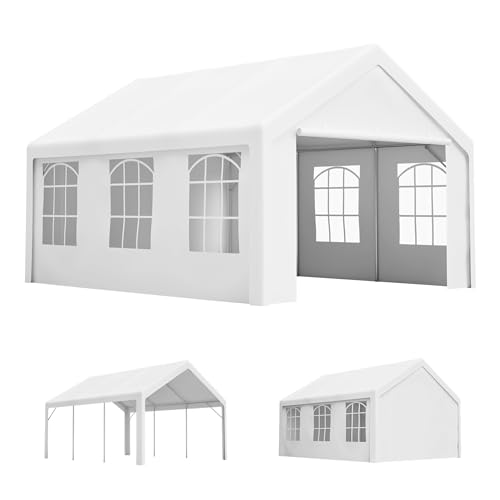 GIHAUVIA Pavillon 5x4 m – wasserdicht, stabil, Winterfest...