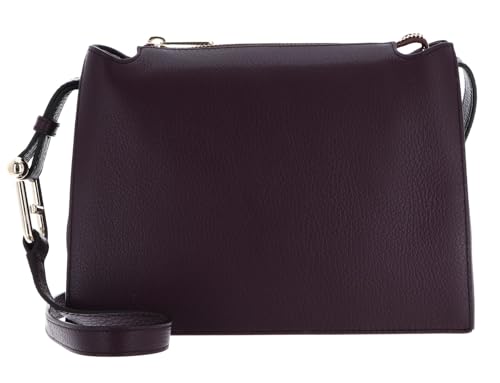 Furla Cuero bolso bandolera bolso de noche Nuvola Crossbody Chianti morado oscuro Furla Cuero bolso bandolera bolso de noche Nuvola Crossbody Chianti morado oscuro