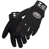 Mechanics Gloves Tool Handz Plus Durable Titan Synthetic Leather Gloves, Black, Small