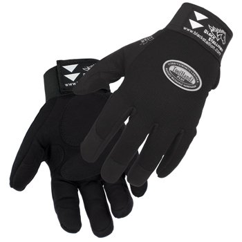 Mechanics Gloves Tool Handz Plus Durable Titan Synthetic Leather Gloves, Black, Small