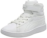 puma mid suede  PUMA Mädchen Vikky v2 Mid SL V PS Sneaker, White White Silver-Gray Violet, 28 EU