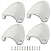 BokWin 4-Pack Nylon Marine Wire Cable Vent Cover, 2-1/4 Inch Clamshell Vent for Boat, White Color with Smooth Edge and Screws, for Boats, RVs and Outdoor Applications