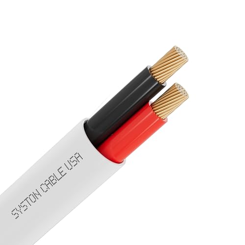 SYSTON 16/2 Fire Security Control Alarm Cable Wire 16 AWG 2 Conductors 100% Stranded Copper Plenum-Rated CMP/CL3P Unshielded UL/ETL Listed for Indoor/Outdoor Low Voltage Application Use - 20 FT