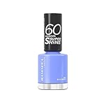 Rimmel 60 Seconds Super Shine Nail Polish, Blue Breeze, Quick-Dry Nail Polish, Ultra-Shiny Finish, Easy to Apply, Vibrant Colour, Long-Wearing, Clean and Improved Formula, Vegan, 8ml
