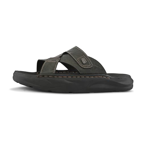 Image of Centrino Men's Slide Sandals | Stylish Adjustable Velcro Strap Sandal with Grip Insole | Casual Summer Footwear | Comfortable Casual Footwear for Office, Travel & Walking (9577)