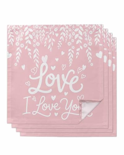 Servilletas de Tela Pack de 4 50.5x50.5 cm Rosa Floral miniatura 1