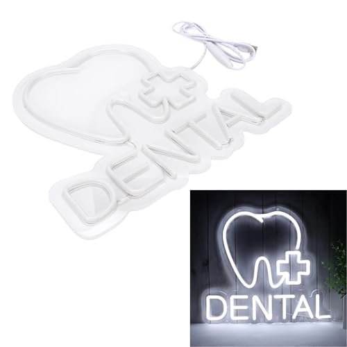 Letrero de neón LED USB con brillo regulable y base acrílica transparente para pared 3