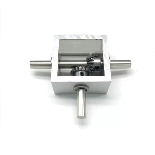 Caja de cambios manual 1 caja de cambios cónica pequeña con eje de 6 mm y 8 mm, caja de cambios de marcha atrás en ángulo recto, transmisión 1:1, caja de cambios de dirección de 90 grados Transmisión