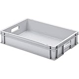  Eurokasten in Industriequalität grau geschlossen 600 x 400 x 120 mm