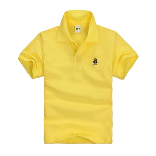 Polo Tops for Boys Crew Neck Half Button Short Sleeve T-Shirt Quick Dry Summer Classic Basic Sport Clothes