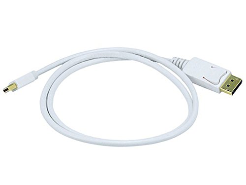 Monoprice 106006 3ft Gold Plated 32AWG Mini DisplayPort to DisplayPort Cable - White