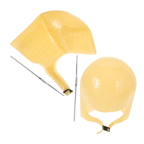 minkissy 2juego Gorros De Silicona Para Mechas Con Aguja Integrada Reutilizables Para Salón y Hogar Herramienta Precisa Para Teñir Cabello Fácil y Cómodo Uso