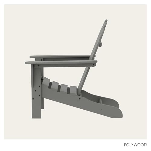 POLYWOOD AD4030GY Classic Outdoor Adirondack Chair, Slate Grey by Polywood - Image 5
