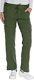Mini Marilyn Scrubs Straight Leg 4-Way Stretch Flare Leg Elastic Waistband Four Pocket Pants with...