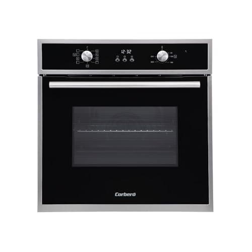 Corberó – Horno Multifunción Plus | CCHMD805X | 59x59x56 cm |70L | 8 Programas | Display Digital | Función Hidrólisis | 3000W | Doble Cristal | Guías Extraíbles | Color Negro Perfil Inox