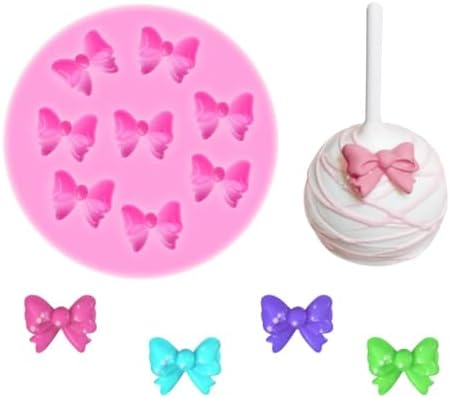 Yunko W0770 8 Mini Bows Silicone Mould Fondant Sugar Bow Craft Molds DIY Cake Decorating