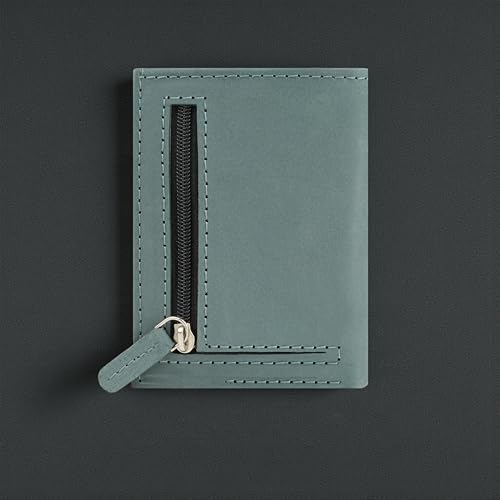 Image of The X Project Vaulton Trifold Wallet | Premium Genuine Leather | Aluminium Cardholder | Side Slide Pop-Up Card Ejector | Carry Up to 6 Cards and 1 Slot for Carrying Cash & Folded Bills (Blue)