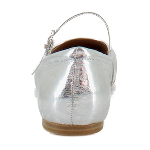 Image of Dolce Vita Reyes Women's Flats Silver Distressed Leather Size 12 M