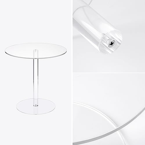 KVMORZE Acrylic Cake Stand, Clear Round Cupcake Stands for Dessert Table, Dessert Cupcake Pastry Candy Display Riser for Wedding, Event, Party, Cake Holder for Cupcake Dessert Cake Pizza (7.8in) by KVMORZE - Image 6