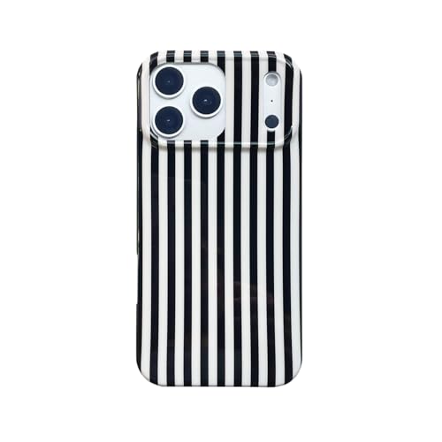 Coque iPhone 17 Pro Max à rayures rétro pour look chic de bureau
