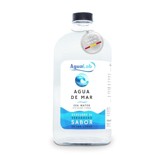 Agua De Mar Hipertonica 1L 100% Natural Rica en Minerales Agua Marina Para Beber Uso Oral y Tópico Solución Natural con Sales Minerales Procedente de Zonas Marinas Controladas Elaborada en España