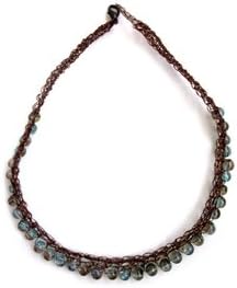 Hand Knitted Beaded Necklace