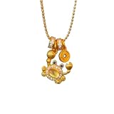 TOUFXJEQV Collar colgante de cangrejo dorado Minimalista Elegante Fino de alta gama Collar Accesorio de Cobre Circonia Electrochapado Regular ...