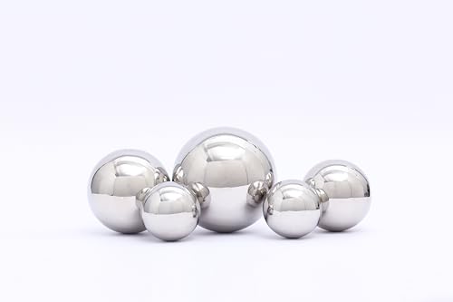 SOUCCESS DEKOKUGELN Edelstahl, 5ER-Set - 5 Edelstahl-Kugeln IM Set, DEKOKUGELN, TEICHKUGELN, SCHWIMMKUGELN, EDELSTAHLKUGELN HOCHGLANZPOLIERT