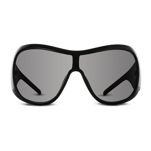 YOGFIT Trendy Oversized Sunglasses for Women Men Y2K Wrap Around Fashion Sunglasses