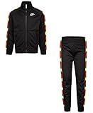 Nike Boy`s Full Zip Jacket And Pants Tracksuit 2 Piece Set (Black(86F278-023)/Yellow, 4 Years)