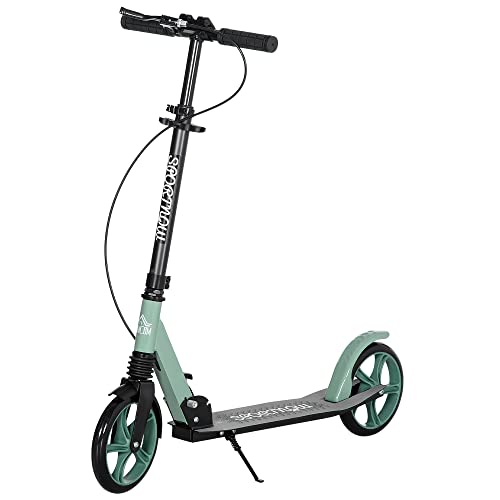 HOMCOM Patinete Plegable Verde