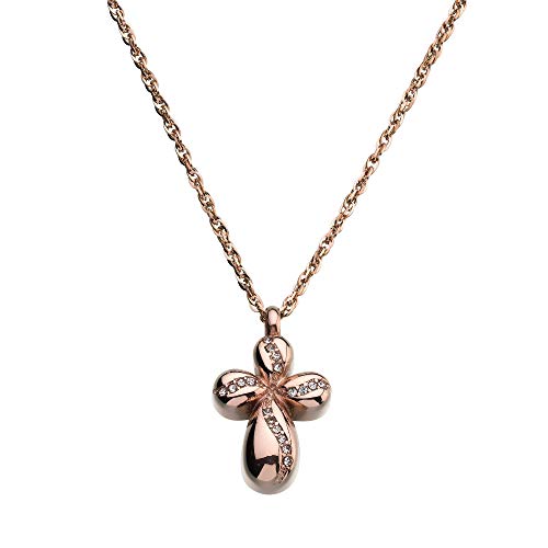Collier croix acier inoxydable doré Lillian Rose 4JL110 CR cadeau idéal