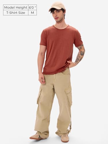 Image of The Souled Store Men's Cotton Regular Fit T-Shirt