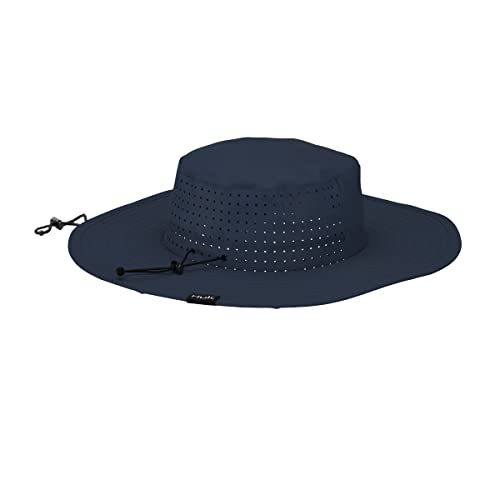 HUK Boonie masculino padrão chapéu de pesca de aba larga, sólido - mar de argasso, tamanho único