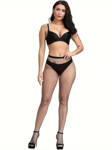 Boolavard Fishnet Stockings, High Waist Tights for Women, Fish Net Tights Ladies Plus Size One Size Fit All2