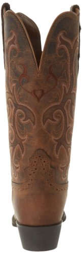 Justin Boots Women's Stampede Collection 12" Boot Narrow Rounded Toe Western Rubber Outsole,Tan Puma Cowhide,7 B US